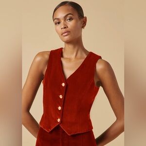 Vintage red leather vest by Danier Size XS